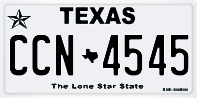TX license plate CCN4545