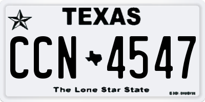 TX license plate CCN4547