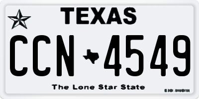 TX license plate CCN4549