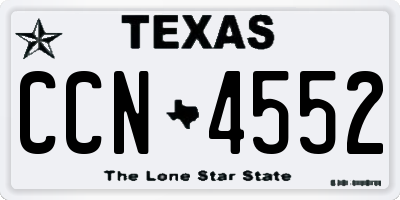 TX license plate CCN4552