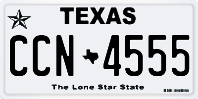 TX license plate CCN4555