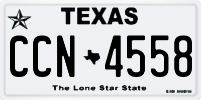 TX license plate CCN4558
