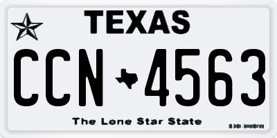 TX license plate CCN4563