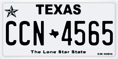 TX license plate CCN4565