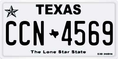 TX license plate CCN4569
