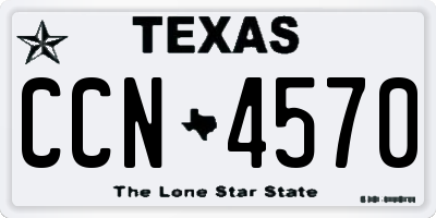 TX license plate CCN4570