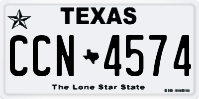 TX license plate CCN4574