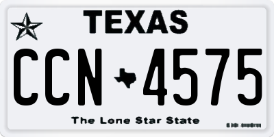 TX license plate CCN4575