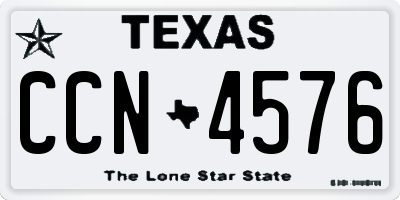 TX license plate CCN4576