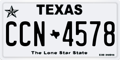 TX license plate CCN4578