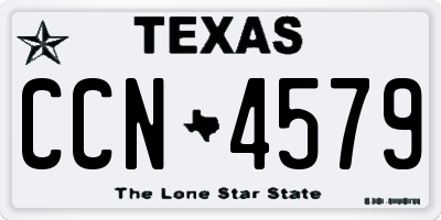 TX license plate CCN4579