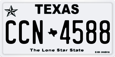 TX license plate CCN4588