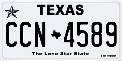 TX license plate CCN4589