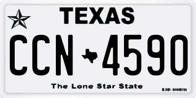 TX license plate CCN4590