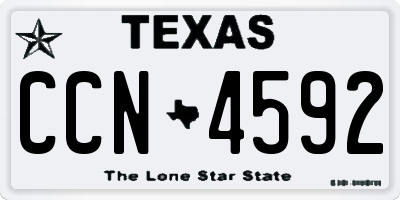 TX license plate CCN4592