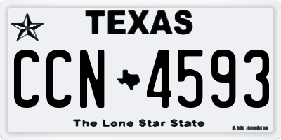 TX license plate CCN4593