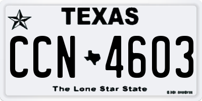 TX license plate CCN4603
