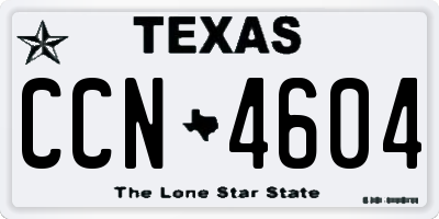 TX license plate CCN4604
