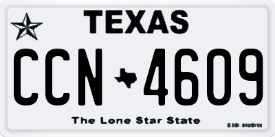 TX license plate CCN4609
