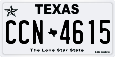 TX license plate CCN4615