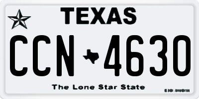 TX license plate CCN4630