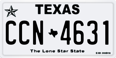 TX license plate CCN4631