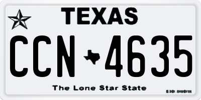 TX license plate CCN4635