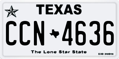 TX license plate CCN4636
