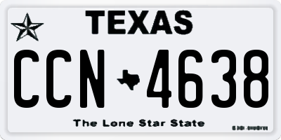 TX license plate CCN4638