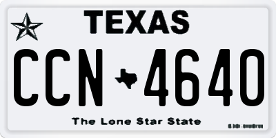 TX license plate CCN4640