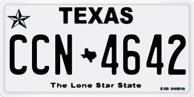 TX license plate CCN4642