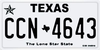 TX license plate CCN4643