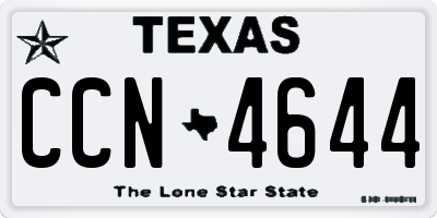 TX license plate CCN4644