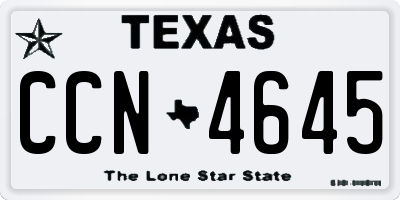 TX license plate CCN4645