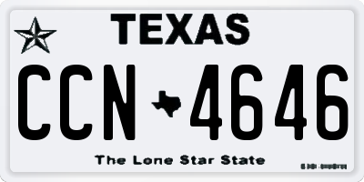 TX license plate CCN4646