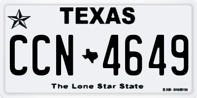 TX license plate CCN4649