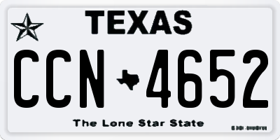 TX license plate CCN4652
