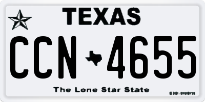 TX license plate CCN4655