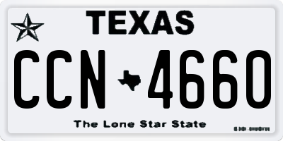 TX license plate CCN4660