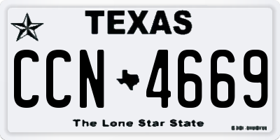 TX license plate CCN4669