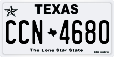 TX license plate CCN4680