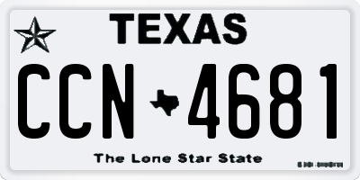 TX license plate CCN4681