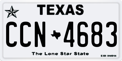 TX license plate CCN4683