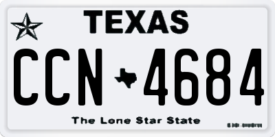 TX license plate CCN4684