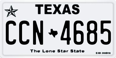 TX license plate CCN4685