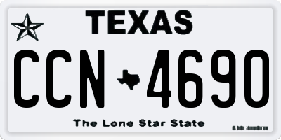 TX license plate CCN4690