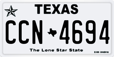 TX license plate CCN4694
