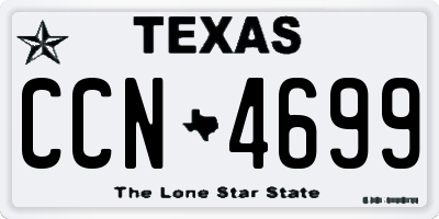 TX license plate CCN4699