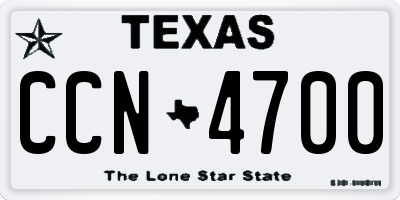 TX license plate CCN4700