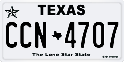 TX license plate CCN4707